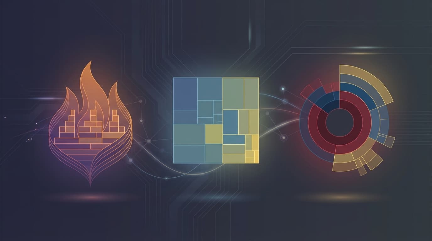 데이터 시각화, 예쁜 게 다가 아닙니다: Flame Graph vs Tree Map vs Sunburst 비교 - 시스템 성능 및 리소스 분석을 위한 시각화 도구인 Flame Graph, Tree Map, Sunburst의